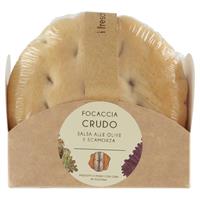 FOCACCIA CRUDO SALSA ALLE OLIVE E SCAMORZA 215G
